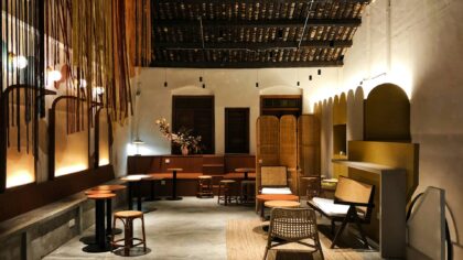 brown wooden chairs and table